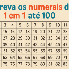 Escreva os numerais de 1 em 1 até 100